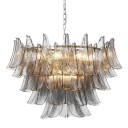 Williams Sonoma - Murano Tapered Leaf Chandelier Smoke